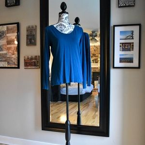 dark blue long sleeve tee